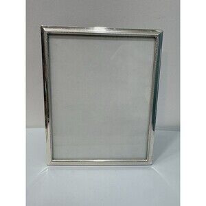 Vintage LUNT Sterling .925 Miniature Beaded Edge Picture Frame Spain 8x10 Large